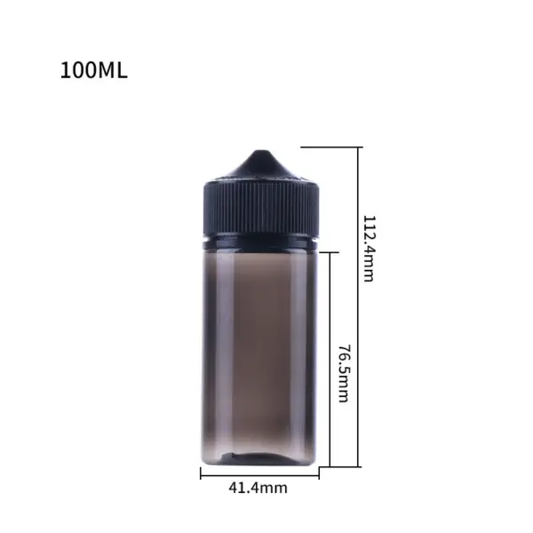 black 100ml e-liquid bottles