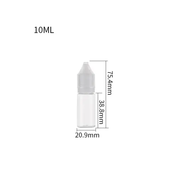 White 10ml e-liquid plastic bottles