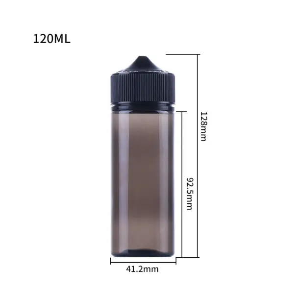 Black 100ml e-liquid bottles