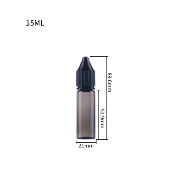 Black 15ml e-liquid bottle