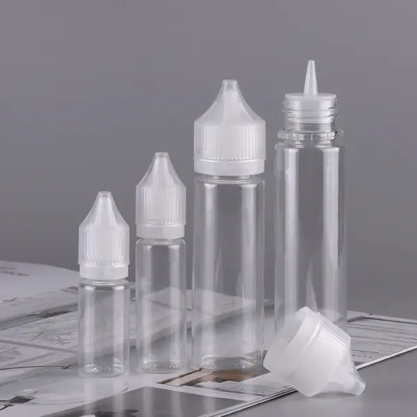 White 15ml e-liquid bottles