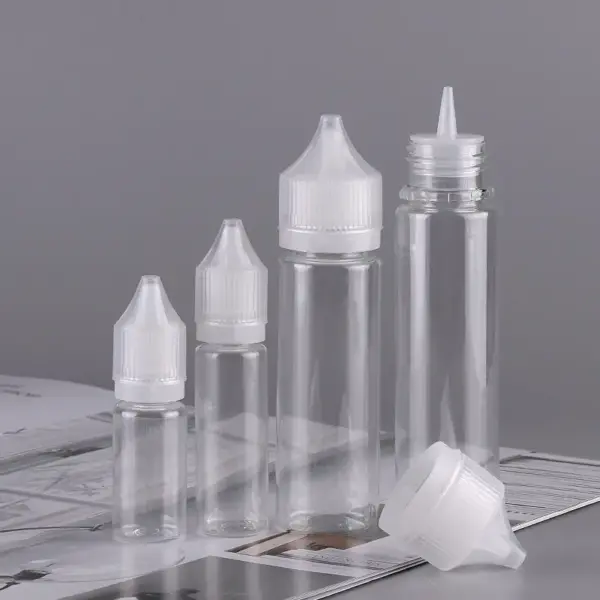 White 10ml e-liquid plastic bottles