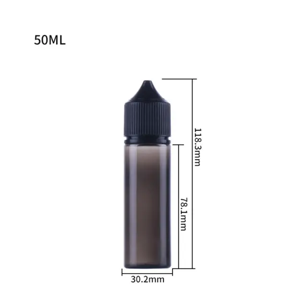 Black 50ml e-liquid bottle