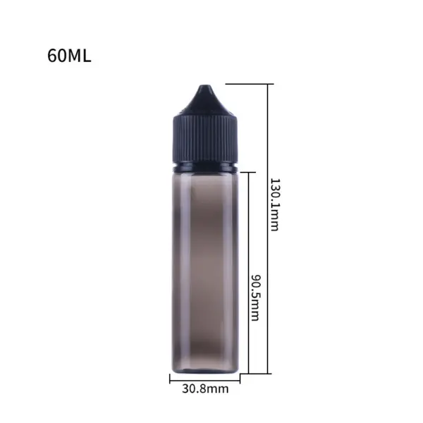 Black 60ml e-liquid bottle（long）