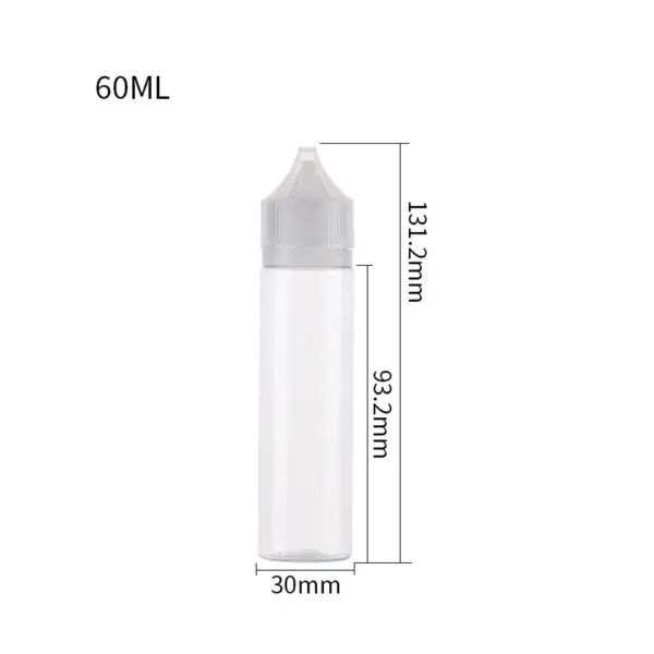 White 60ml e-liquid bottles （Model: long）