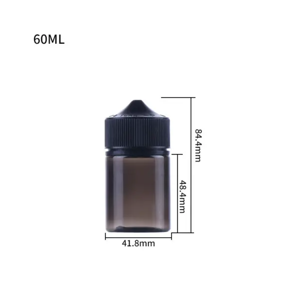 Black 60ml e-liquid bottle（short）