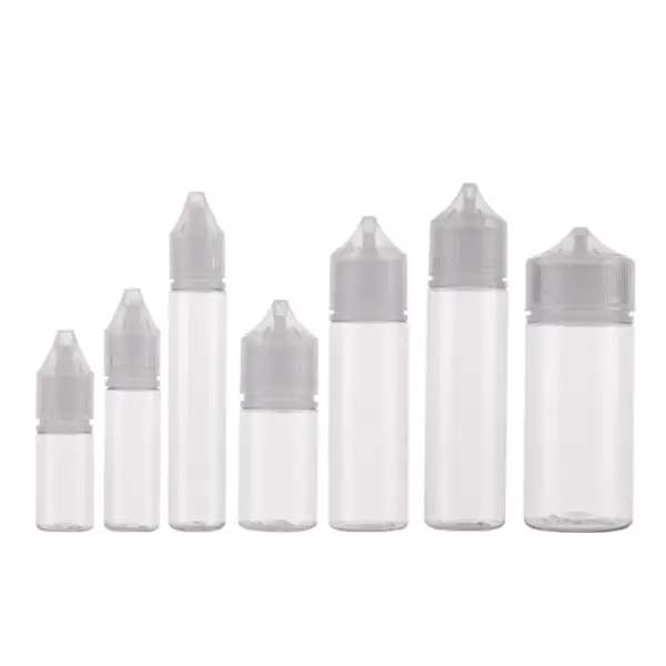 White 15ml e-liquid bottles